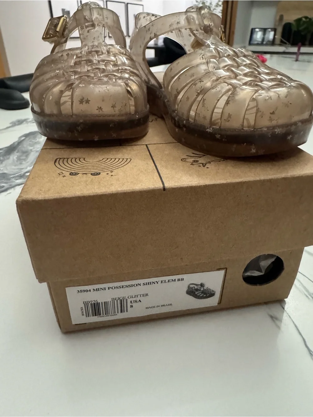 Mini Melissa possession metallic Girls Jelly Sandals